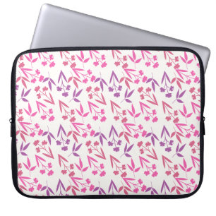 Lila blommor Sömlöst Mönster - Elegant Blommigt D Laptop Fodral