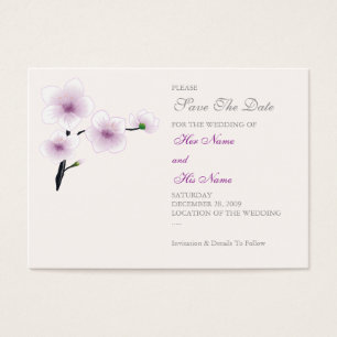 Lila blommor sparar datera MiniCard Visitkort