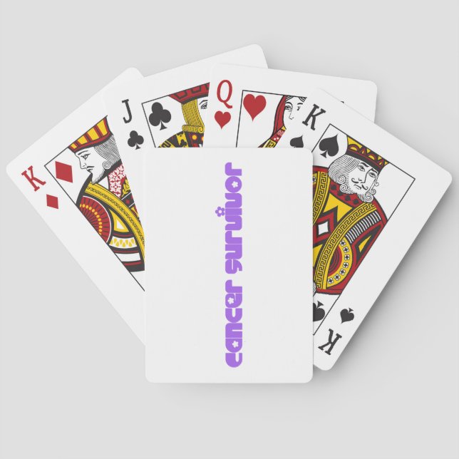 Lila blommor Survivor Casinokort (Baksidan)