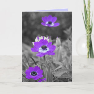 Lila blommor Sympathy Card Kort