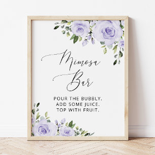 Lila blommor, Syrenblommor, Boho, Mimosa Bar Poster