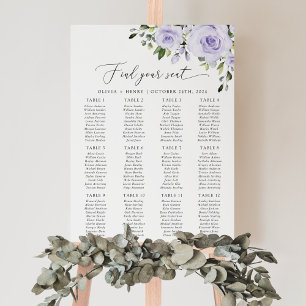 Lila blommor, syrenblommor, Boho, sittplatskarta Poster