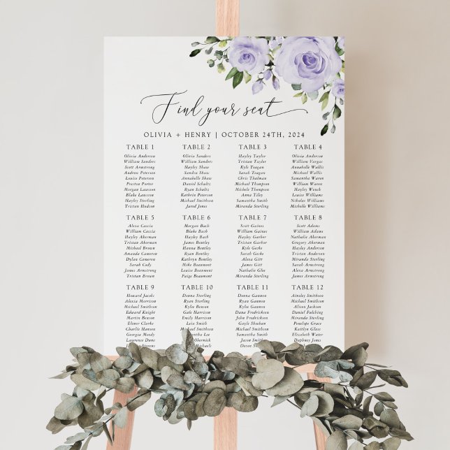 Lila blommor, syrenblommor, Boho, sittplatskarta Poster (Skapare uppladdad)
