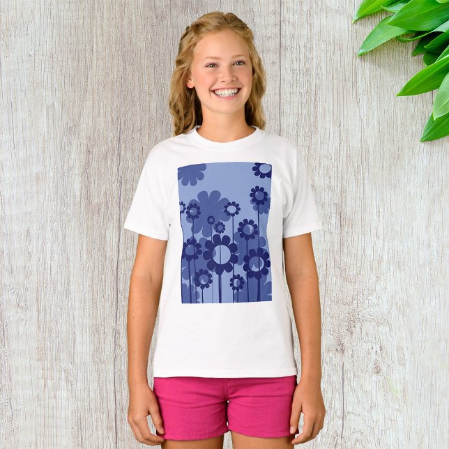 Lila blommor t shirt (Skapare uppladdad)