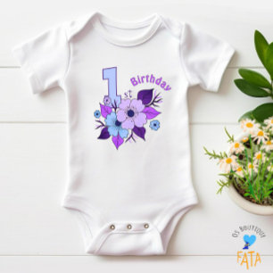 Lila blommor t shirt