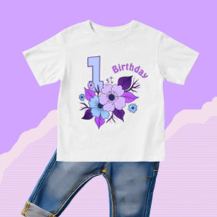 Lila blommor t shirt