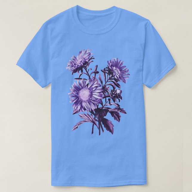 Lila blommor t shirt (Design framsida)
