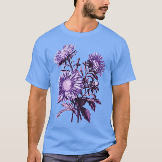 Lila blommor t shirt