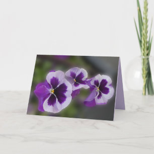 Lila blommor Tillfällen Blank Hälsning Kort