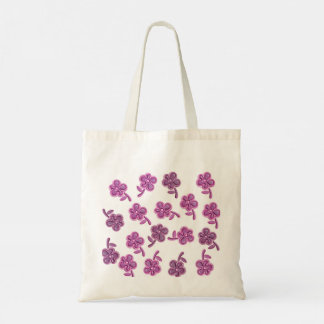 Lila blommor Tote Bag Tygkasse