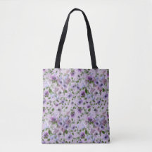 Lila blommor Tote
