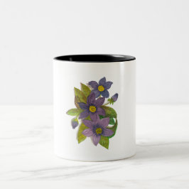 lila blommor Två-Tonad mugg