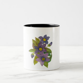 lila blommor Två-Tonad mugg