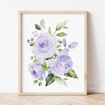 Lila blommor, vattenfärgsblommor, könsuppehåll