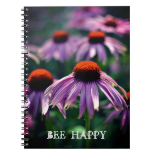 Lila blommor vid RHS Wisley Bee Lycklig Anteckningsbok