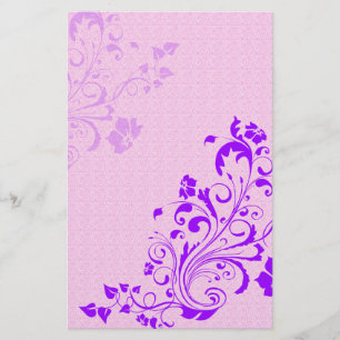 Lila blommorScrapbookpapper Brevpapper