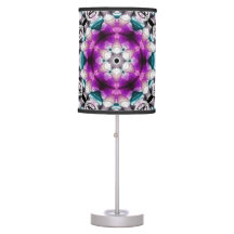 Lila Blomsterbrännpunkt bord lampa