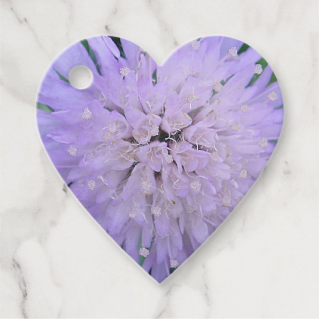 Lila-blomsterstjärtedekal Gåvor Etiketter (Framsida)