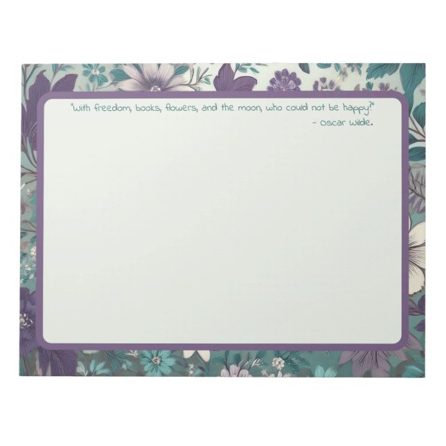 Lila Blomsterträdgård Life Quote bärbar dator Anteckningsblock (Framsida)