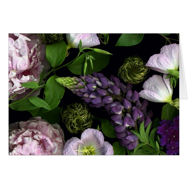 Lila Bloom från en maj Hälsningskort (Framsidan Horizontal)