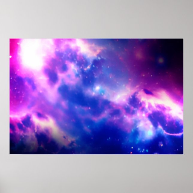 Lila Blooming Nebula Galaxy Poster (Framsidan)