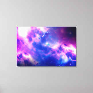 Lila Blooming Nebula Galaxy Stretched Canvas
