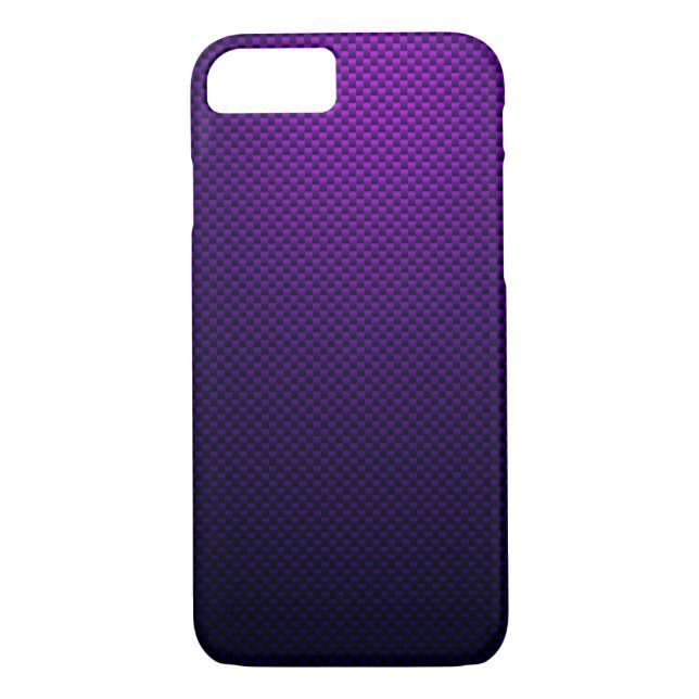 Lila Blue Black carbon fiber mönstrad Case-Mate iPhone Skal (Baksida)