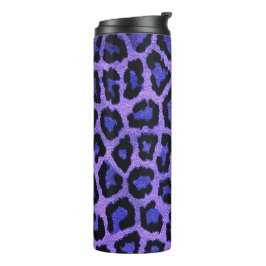 Lila Blue Black Leopard Animal Print