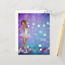 Lila & Blue Bokeh Background & Ballerina