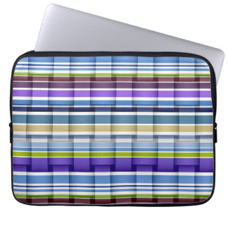 Lila Blue brunretro rand mönster Laptop Sleeve