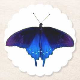 Lila Blue Butterfly Underläggs (uppsättning 6) Underlägg Papper