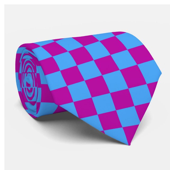 Lila Blue Checkered Mönster Slips (Skapare uppladdad)
