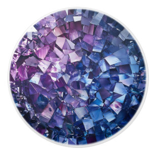 Lila Blue Crystals Mönster Knopp