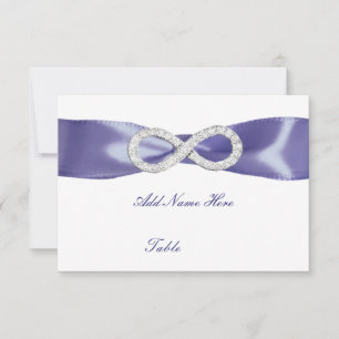 Lila Blue Diamond Infinity Bord Place Card OSA Kort