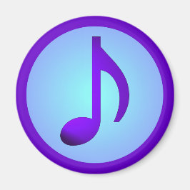 Lila Blue Elegant Music Note Magnet