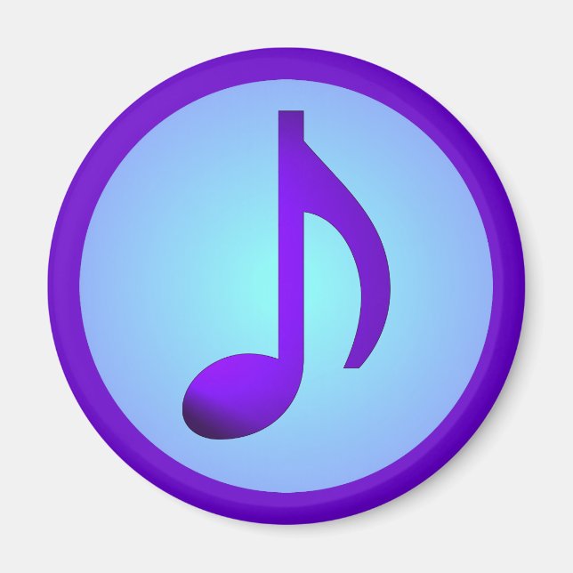 Lila Blue Elegant Music Note Magnet (Framsidan)