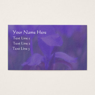 Lila Blue Flagga Iris Flower Affärskort Visitkort