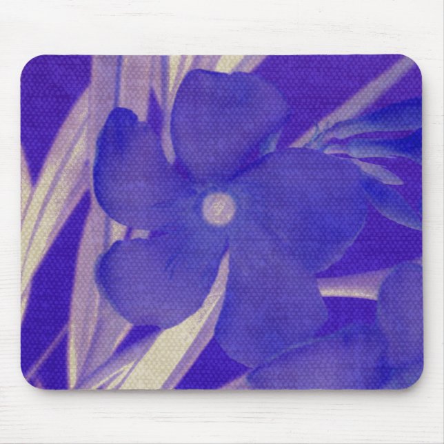Lila Blue Flower Mousepad Musmatta (Framsidan)