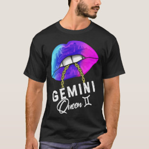 Lila Blue Gemini Queen May eller June Wom T Shirt