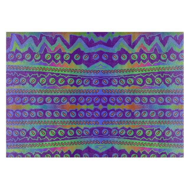 Lila Blue Geometric Cinnboard (Framsidan)