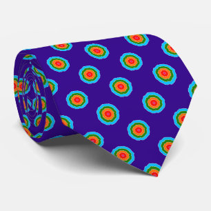 Lila Blue Grönt Orange Red Ringar Slips