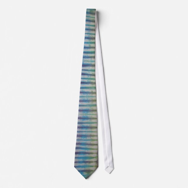 Lila Blue Grönt Tie Dye Necktie Slips (Framsida)