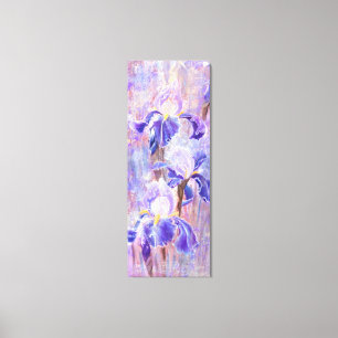 Lila Blue Iris Flowers Kanvastryck - Målning