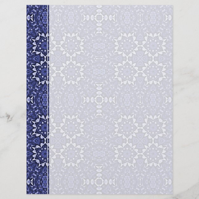 Lila Blue Kaleidoscope Mönster Anpassningsbar (Framsida)