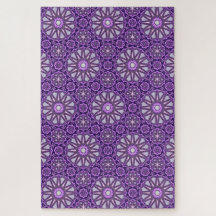 Lila Blue Kaleidoscope Pinjul Mandala Mönster