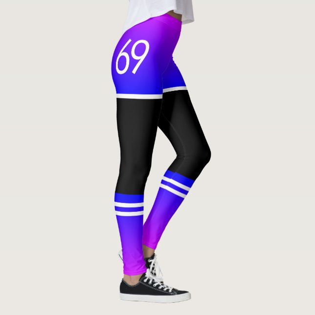 Lila Blue Kort & Socks - nummer 69 - Idrott Leggings (Höger)