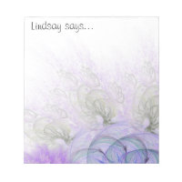 Lila Blue Lacy Abstrakt Art Flower Anpassningsbar