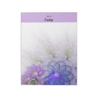 Lila Blue Lacy Abstrakt Flower Anpassningsbar