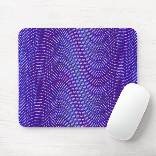 Lila & Blue Linjer - Psychedelic, Trippy Rand Musmatta (Med mus)