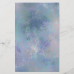 Lila Blue Misty Watercolor - bakgrund Brevpapper